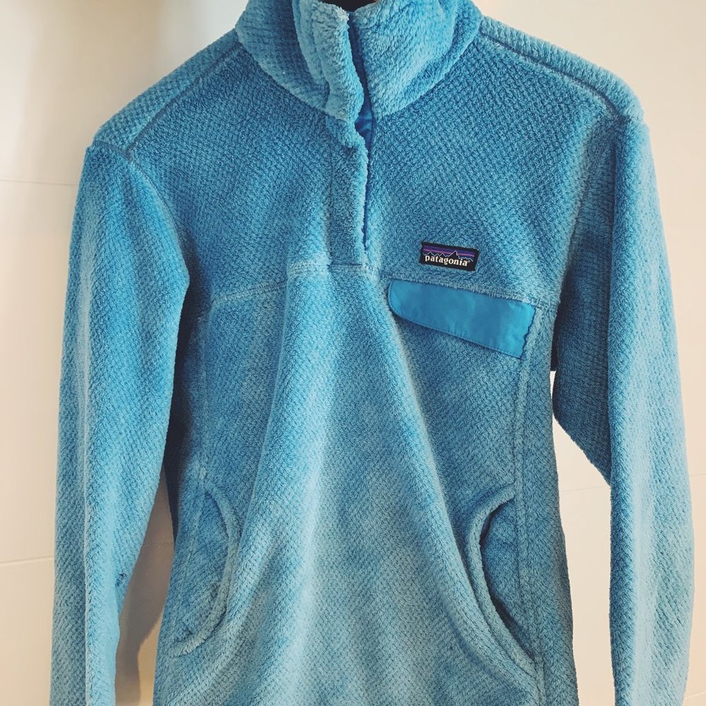 Patagonia Fuzzy Blue Sweater